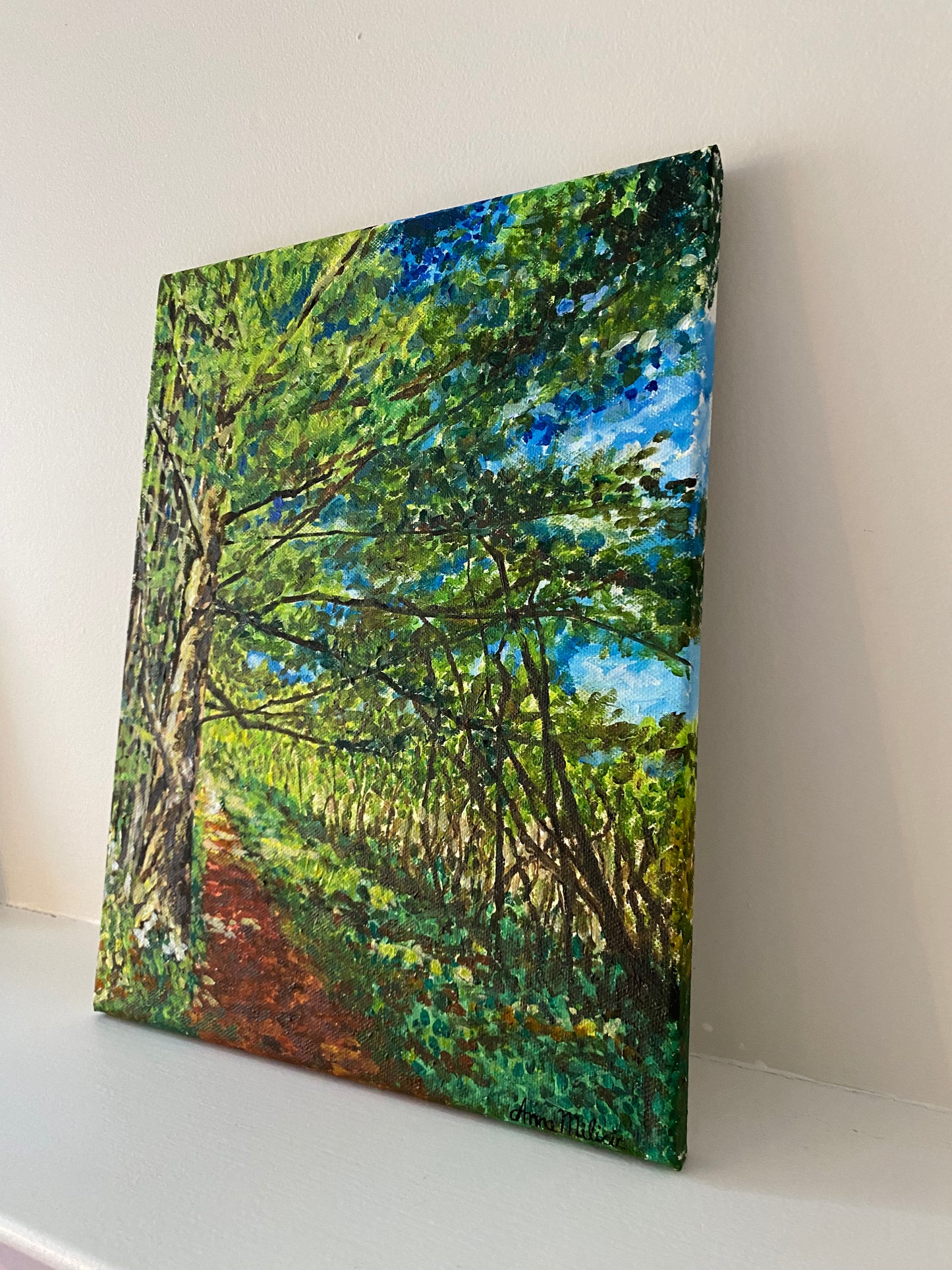 Forward - Oil Painting of a Forest Trail