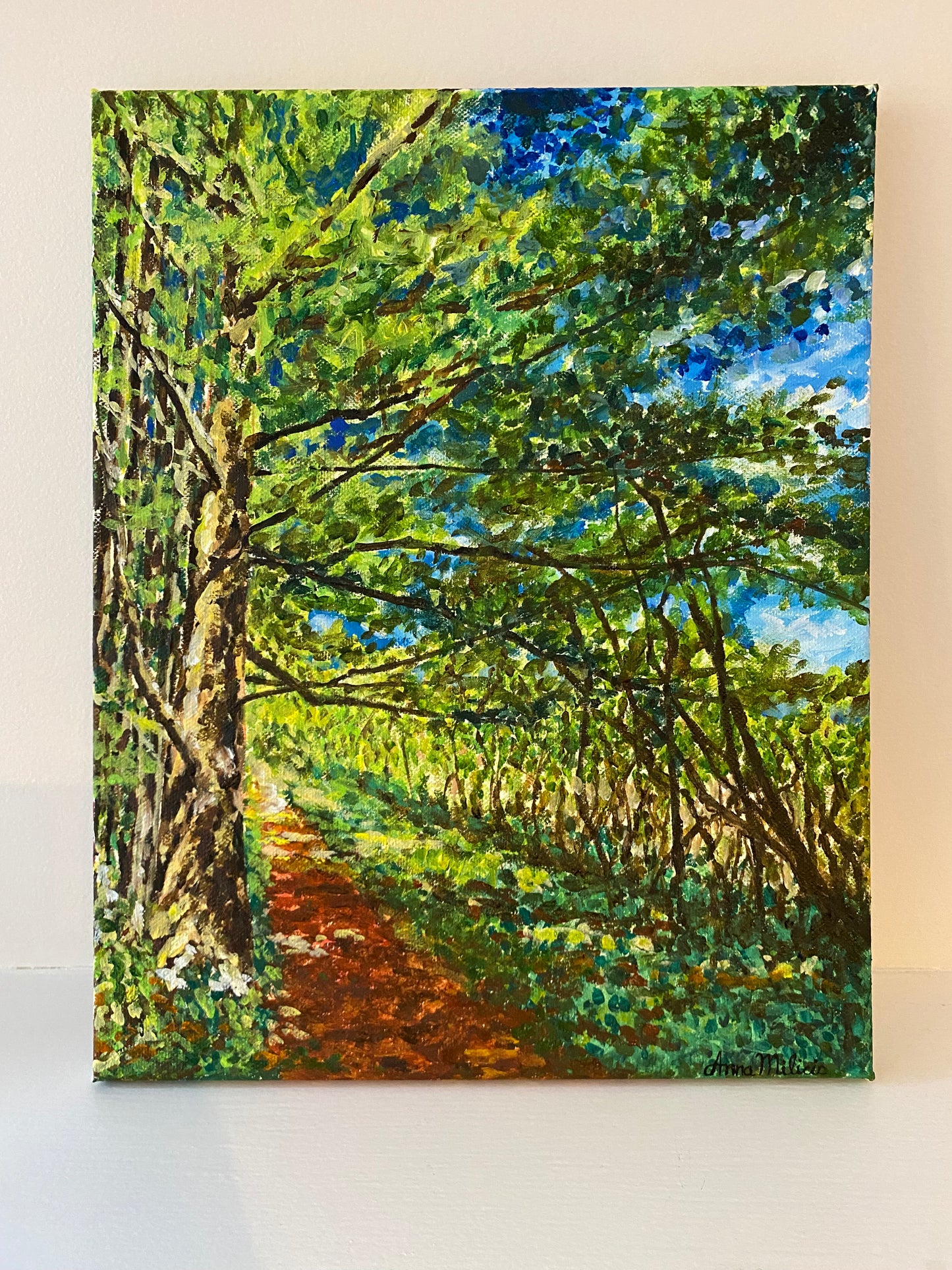 Forward - Oil Painting of a Forest Trail