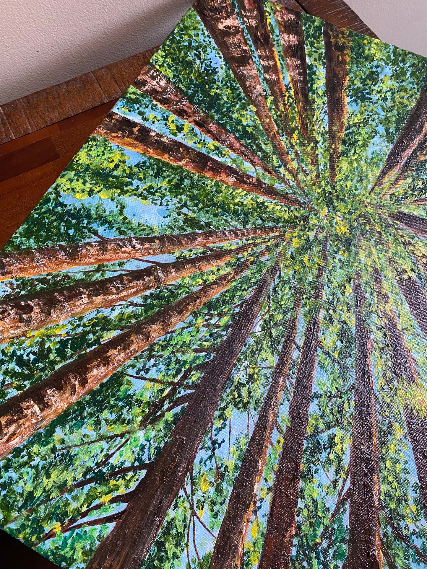 Exhale - Oil Painting of Trees in Summer