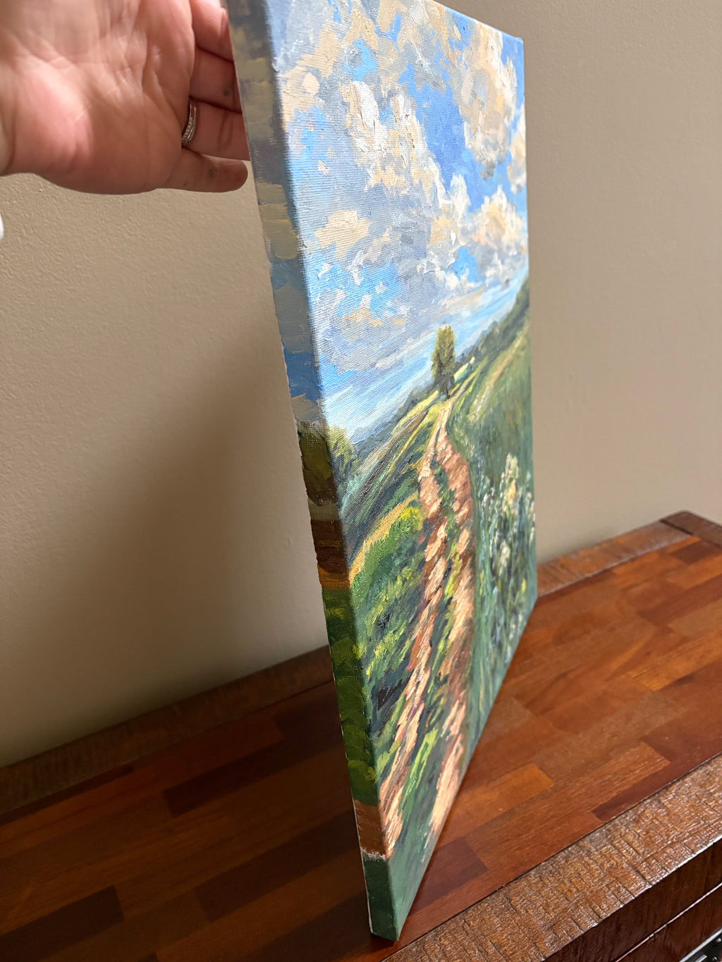 Countryside Farm Landscape - Original Oil Painting