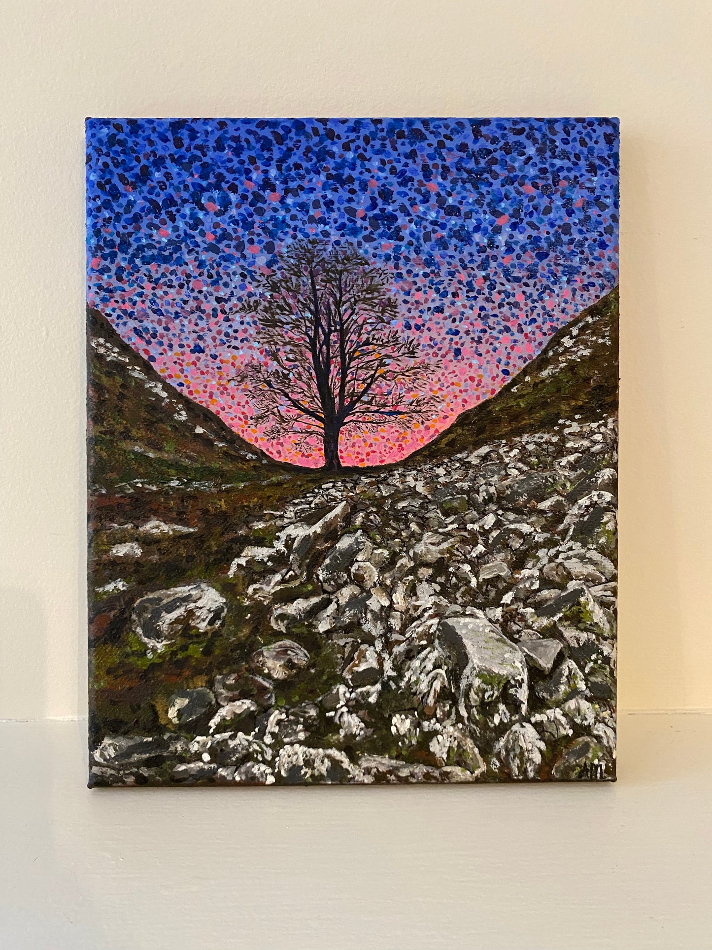 Joy - Oil Painting of a Tree in Sunset