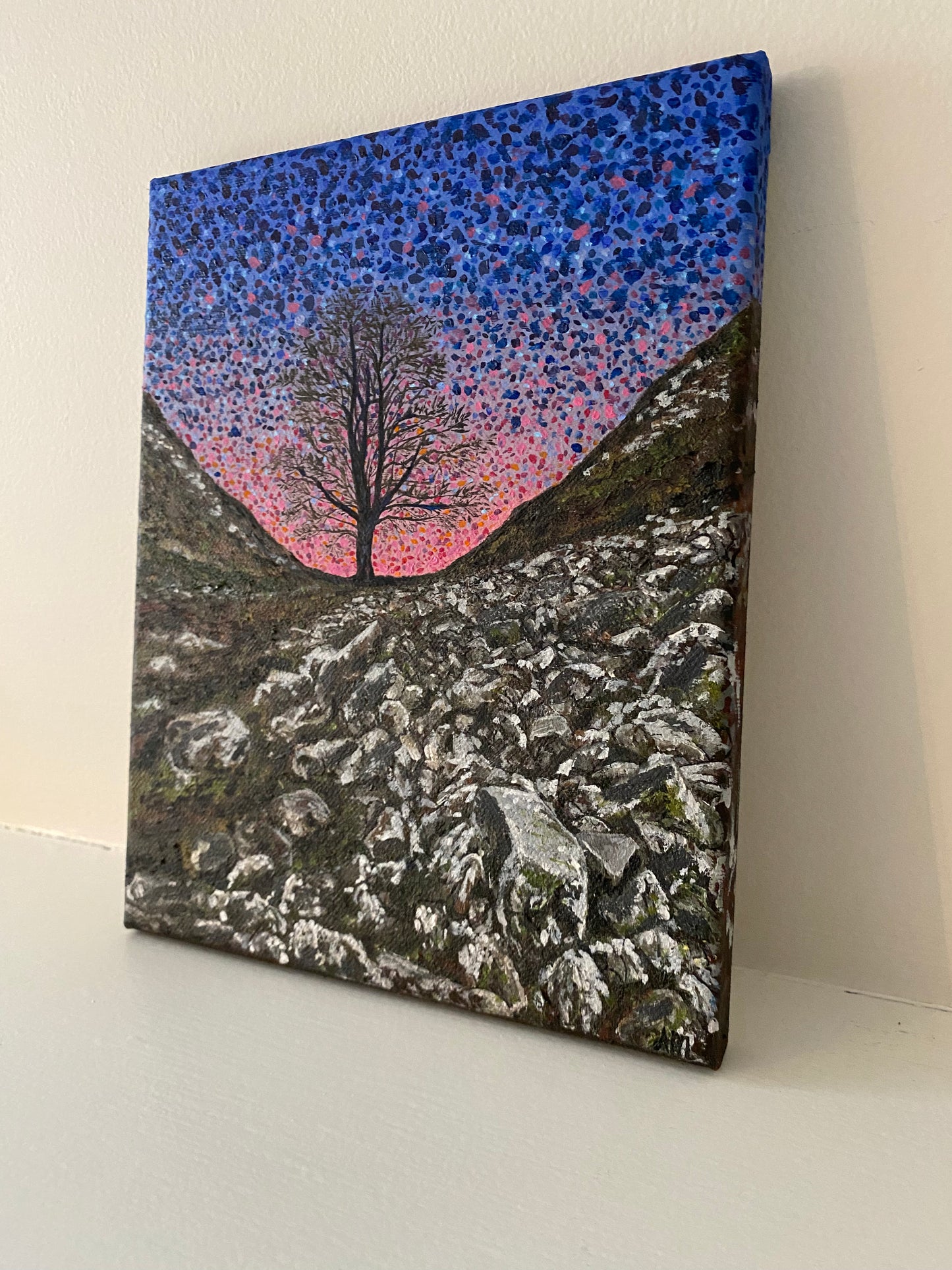 Joy - Oil Painting of a Tree in Sunset