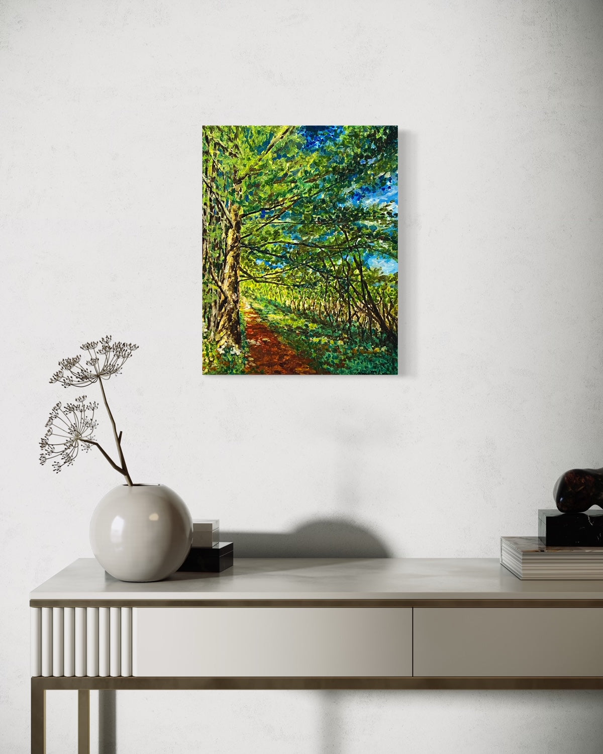 Forward - Oil Painting of a Forest Trail