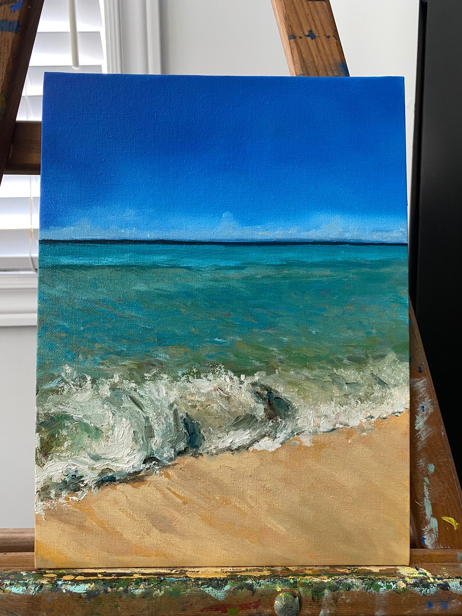 A Calm Seascape - Oil Painting
