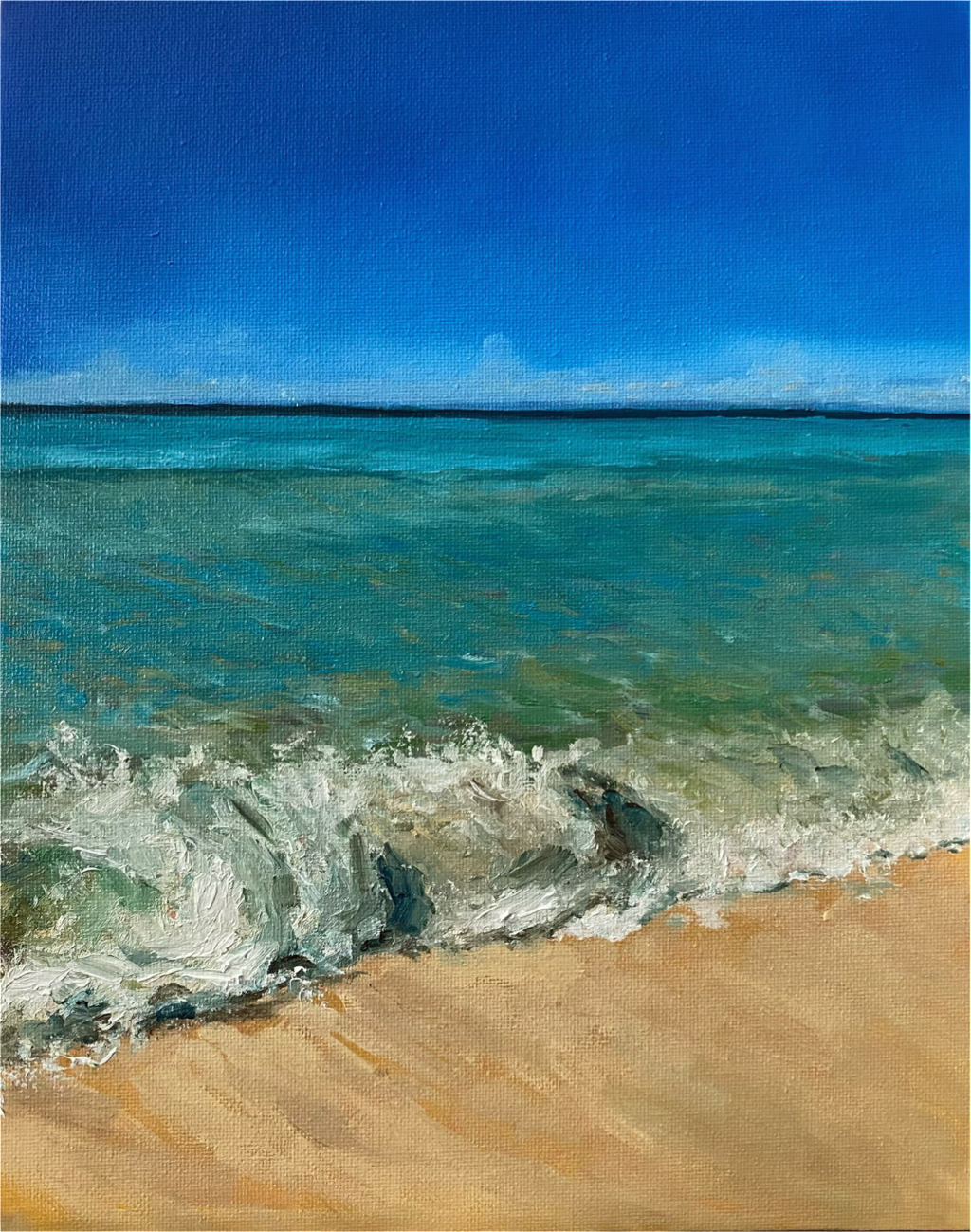 A Calm Seascape - Oil Painting