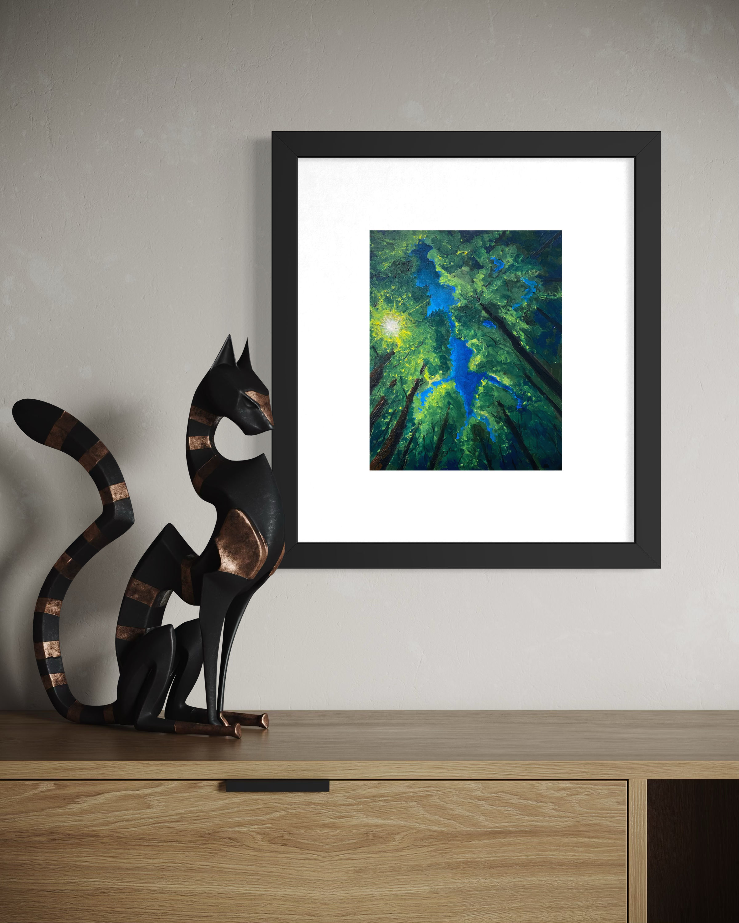 Sun in the Forest - Oil Painting