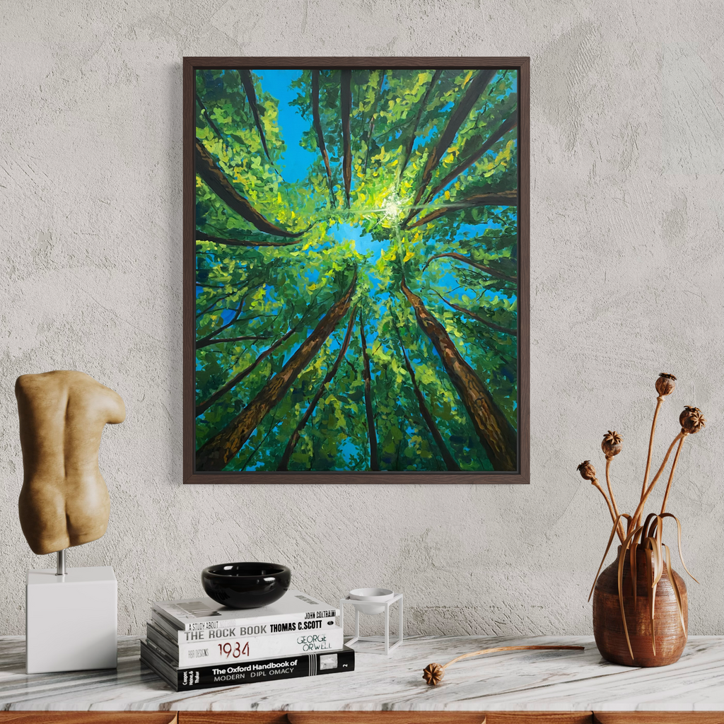 Under the Sunny Forest Canopy - Oil Painting