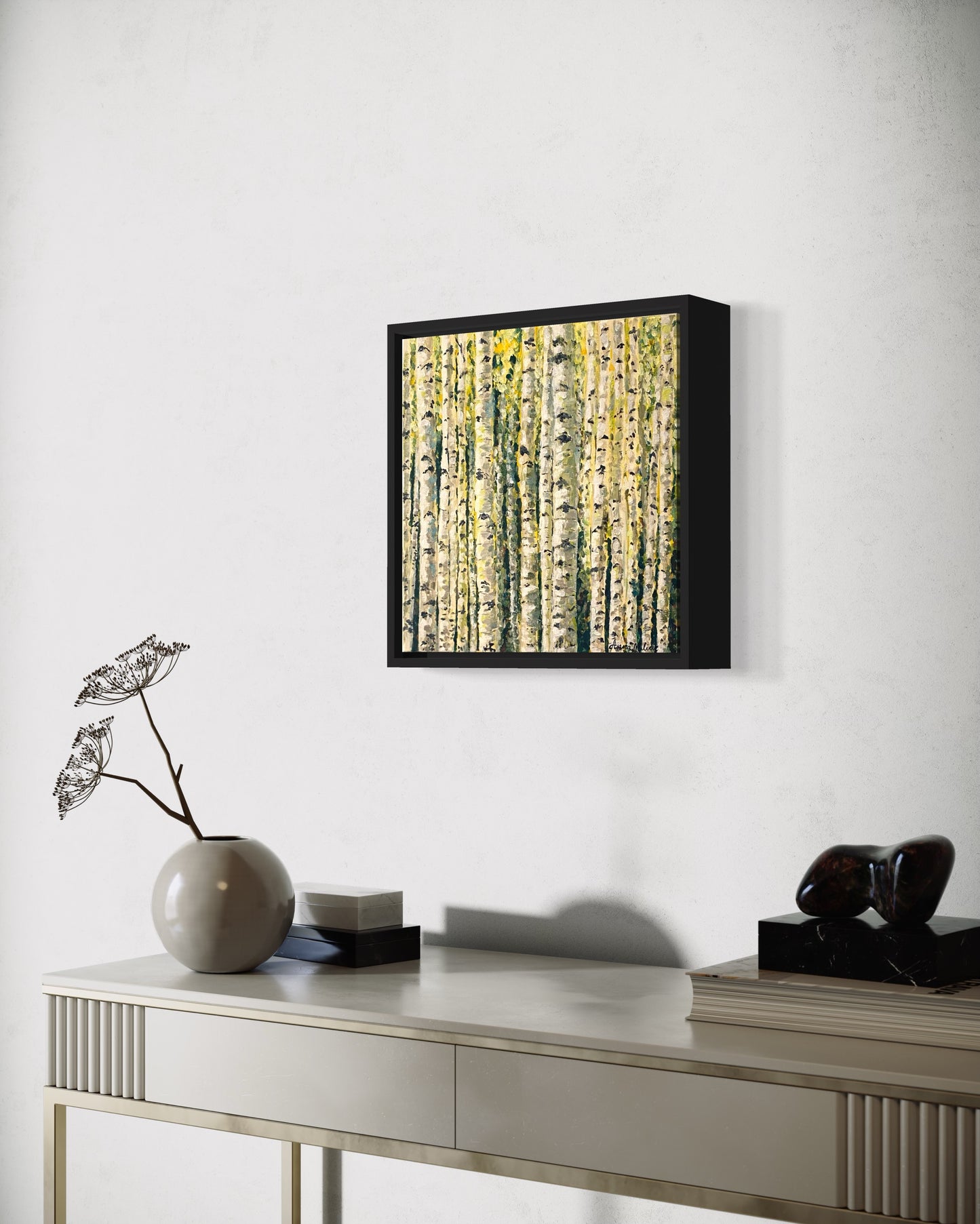 Delight - Oil Painting of Birches