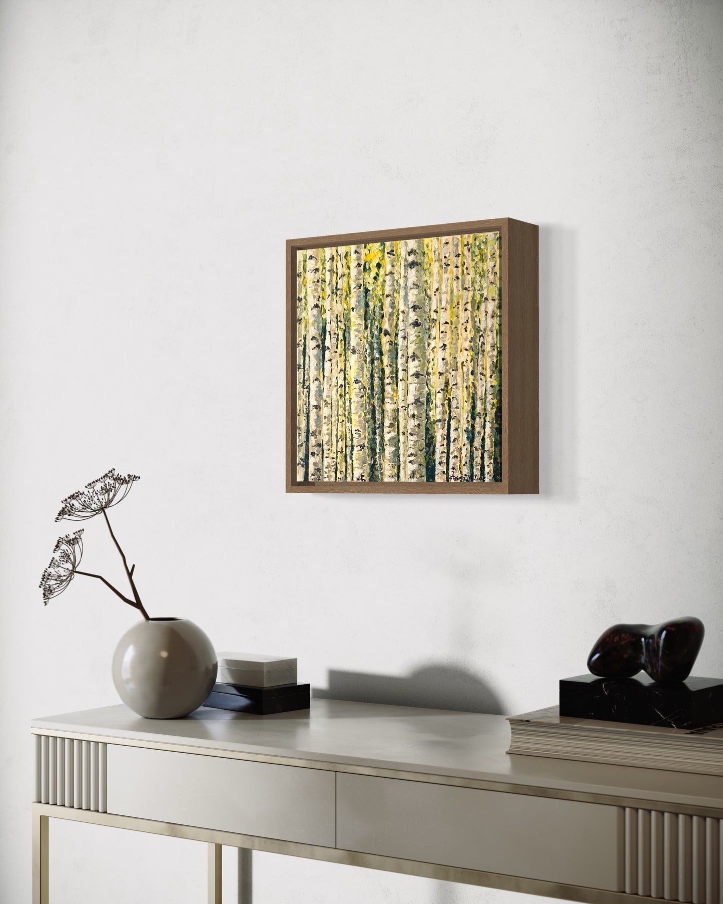 Delight - Oil Painting of Birches