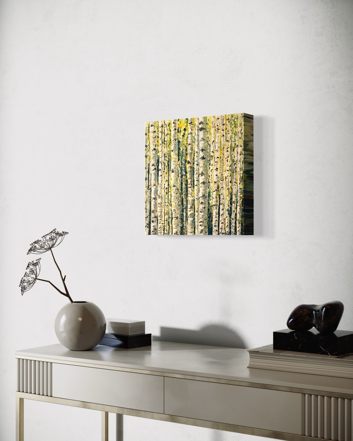 Delight - Oil Painting of Birches