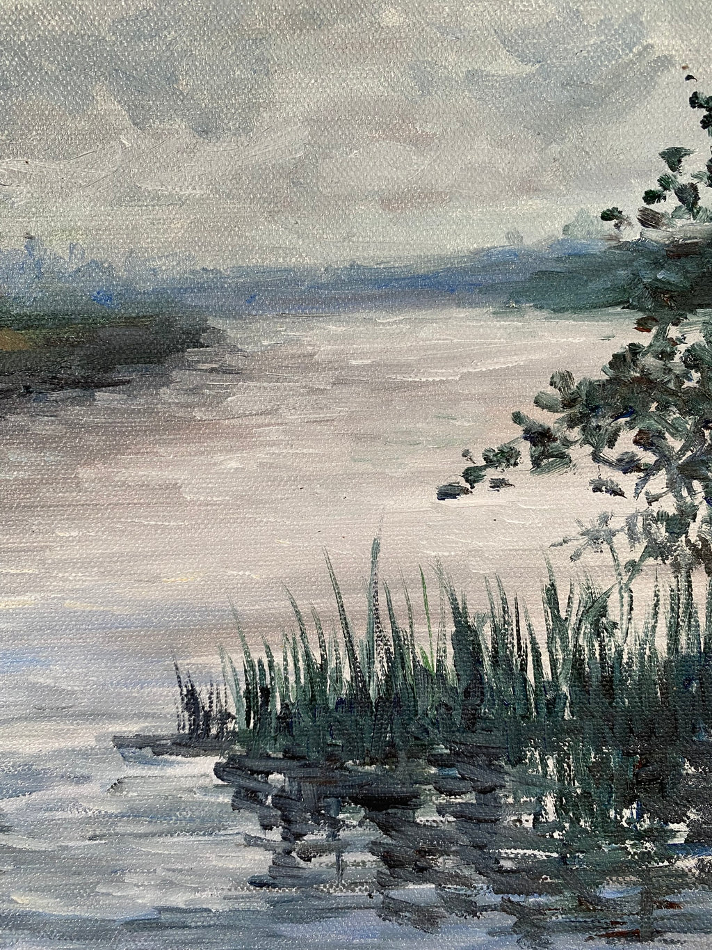 Cottage on the Lake - Oil Painting