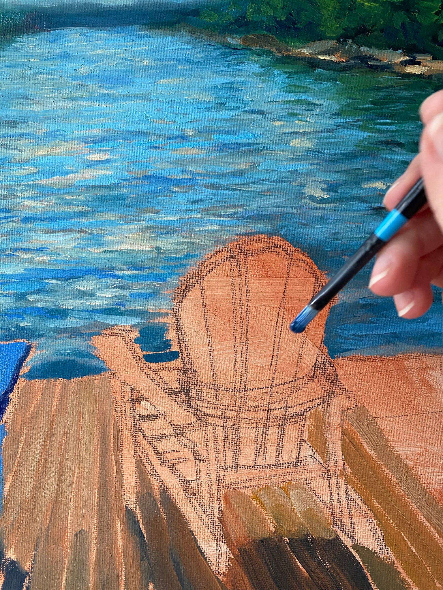Summer on the Lake - Oil Painting