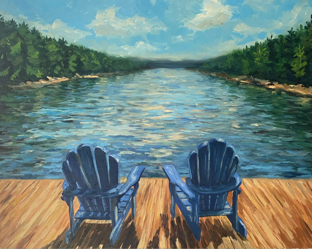 Summer on the Lake - Oil Painting
