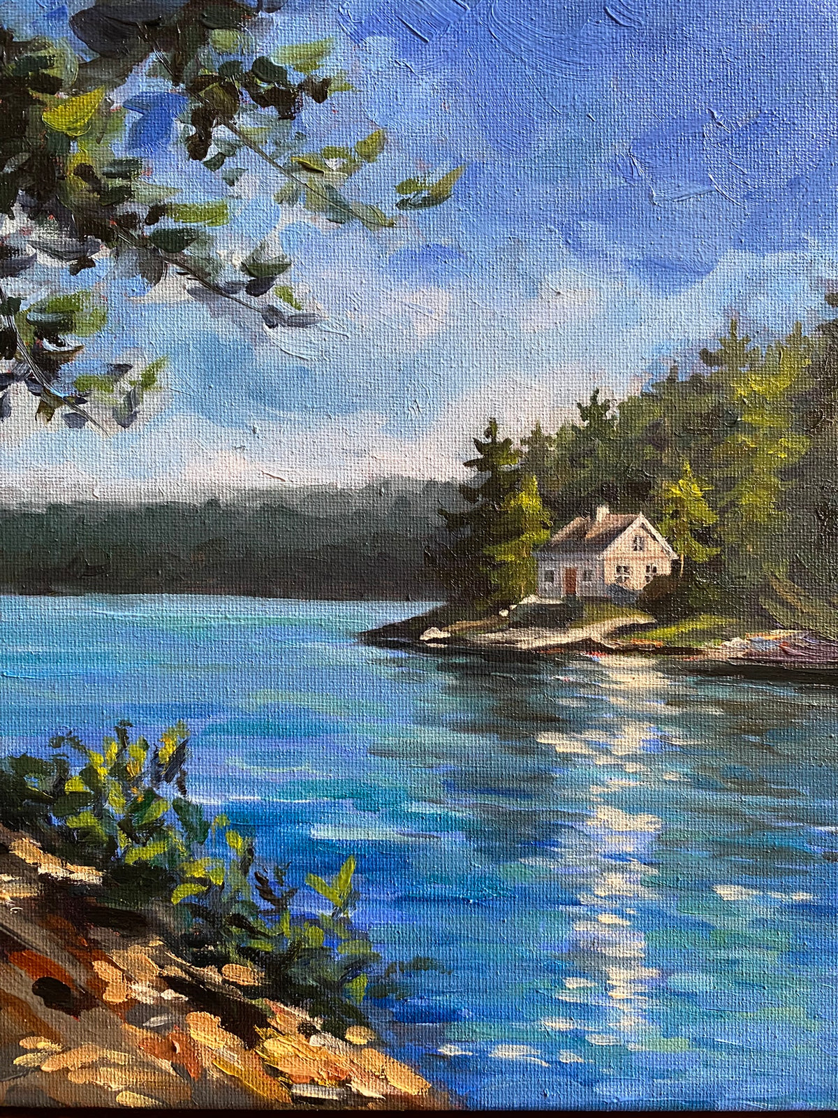 Little Lake House - Original Oil Painting