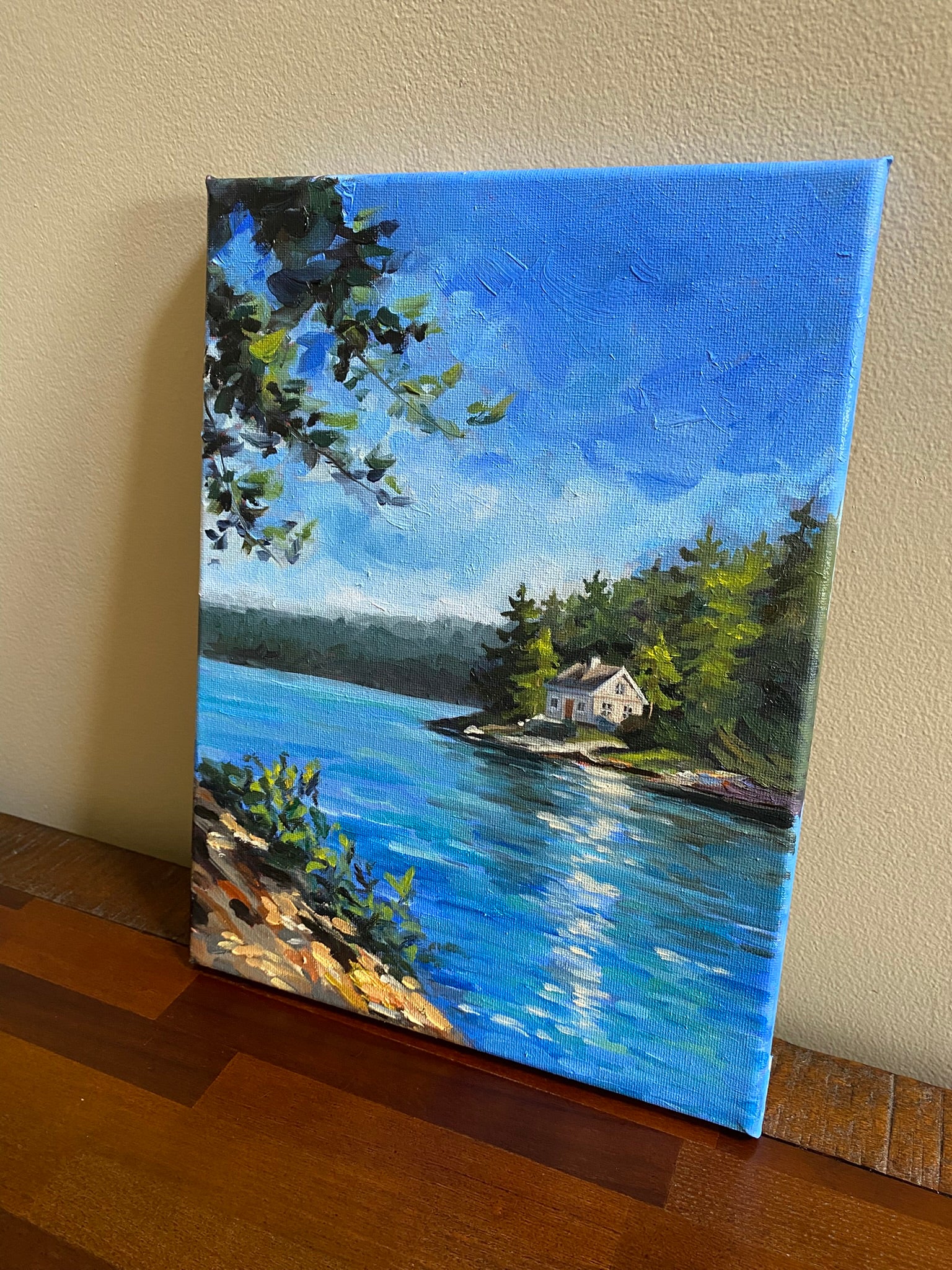 Little Lake House - Original Oil Painting
