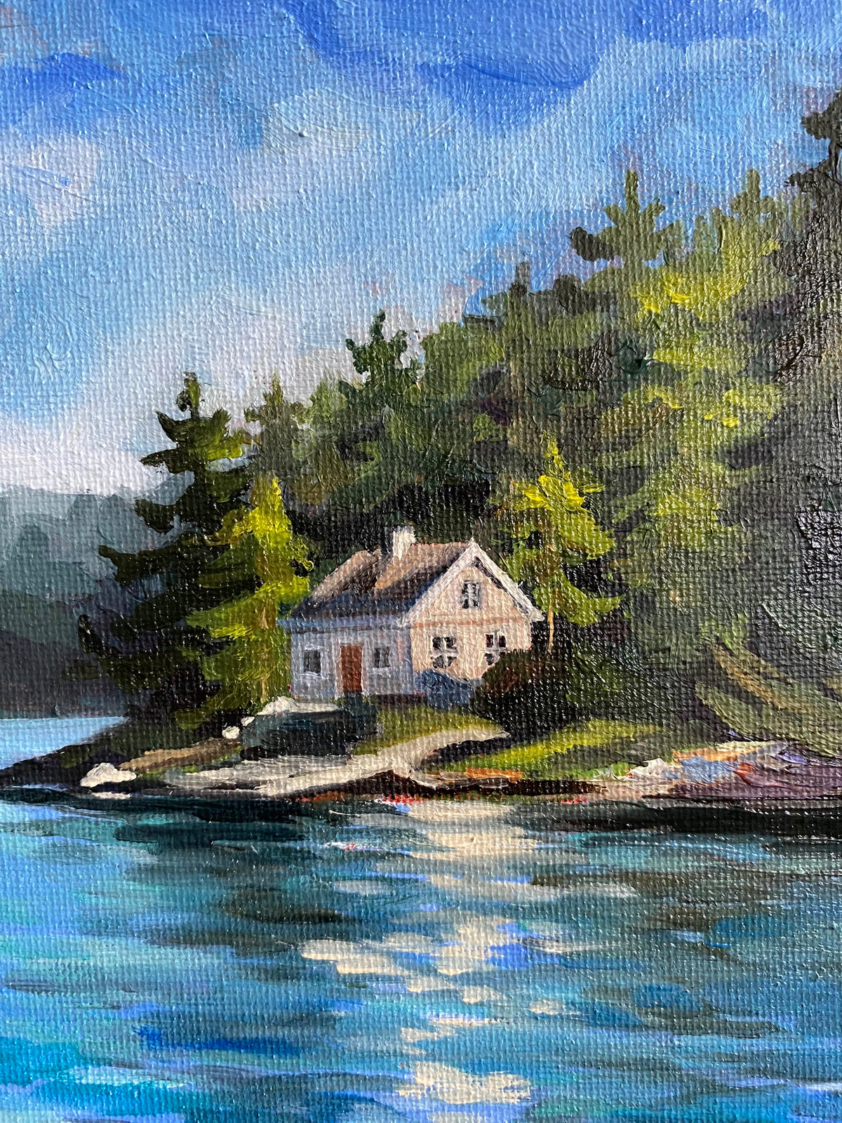 Little Lake House - Original Oil Painting