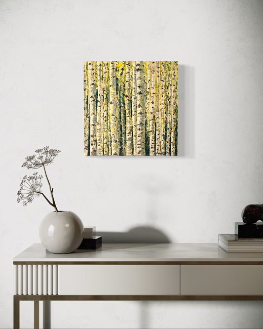 Delight - Oil Painting of Birches